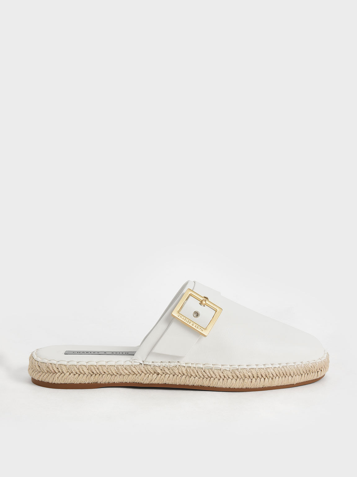 White shop espadrille mules