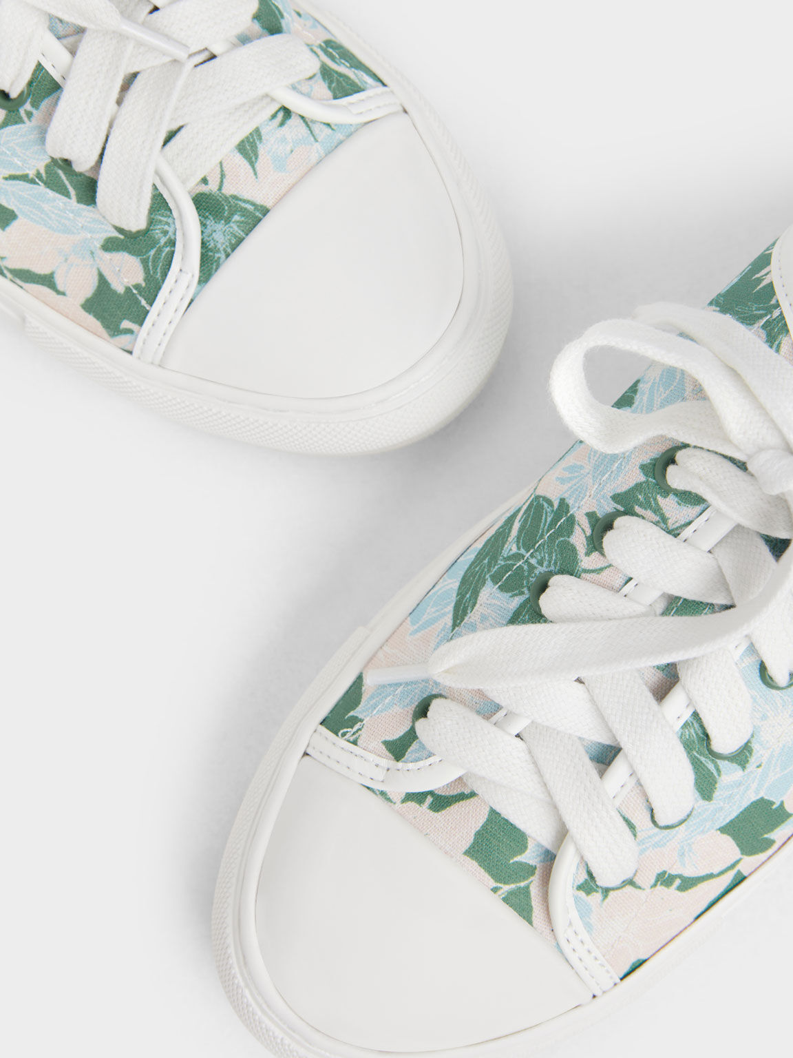 Floral top sneakers shoes