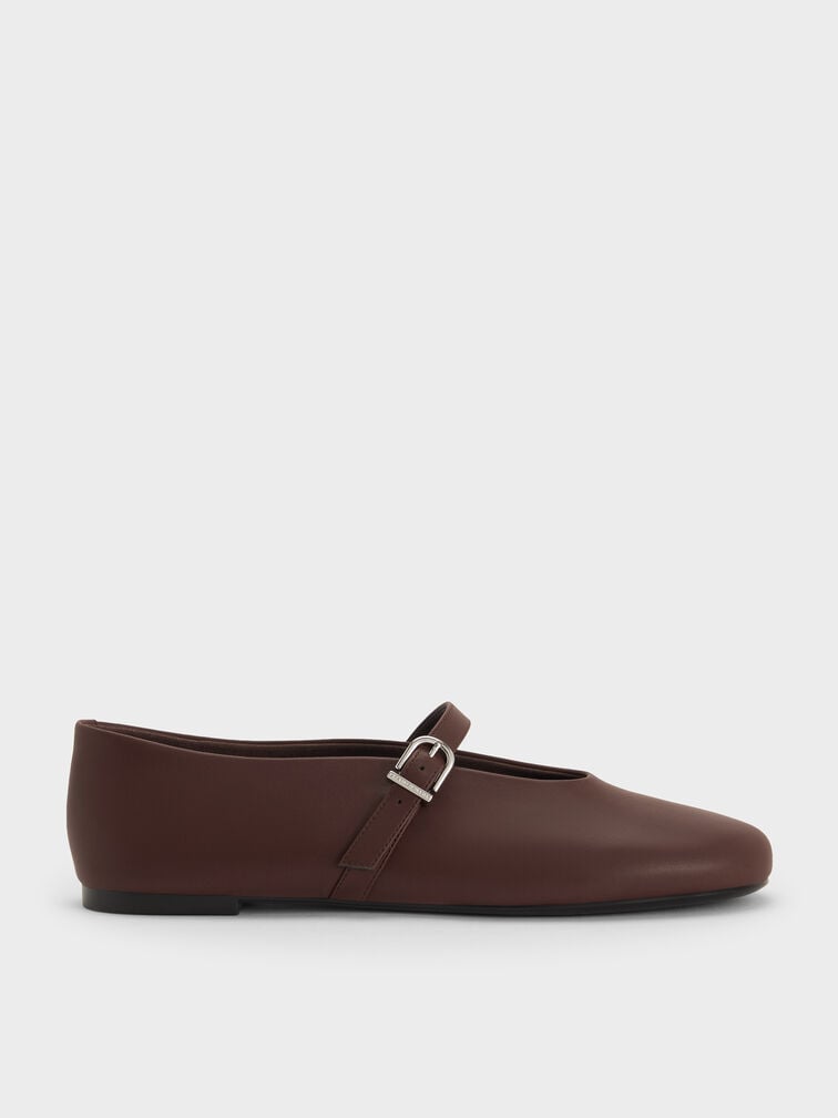 High-Vamp Mary Janes, Dark Brown, hi-res