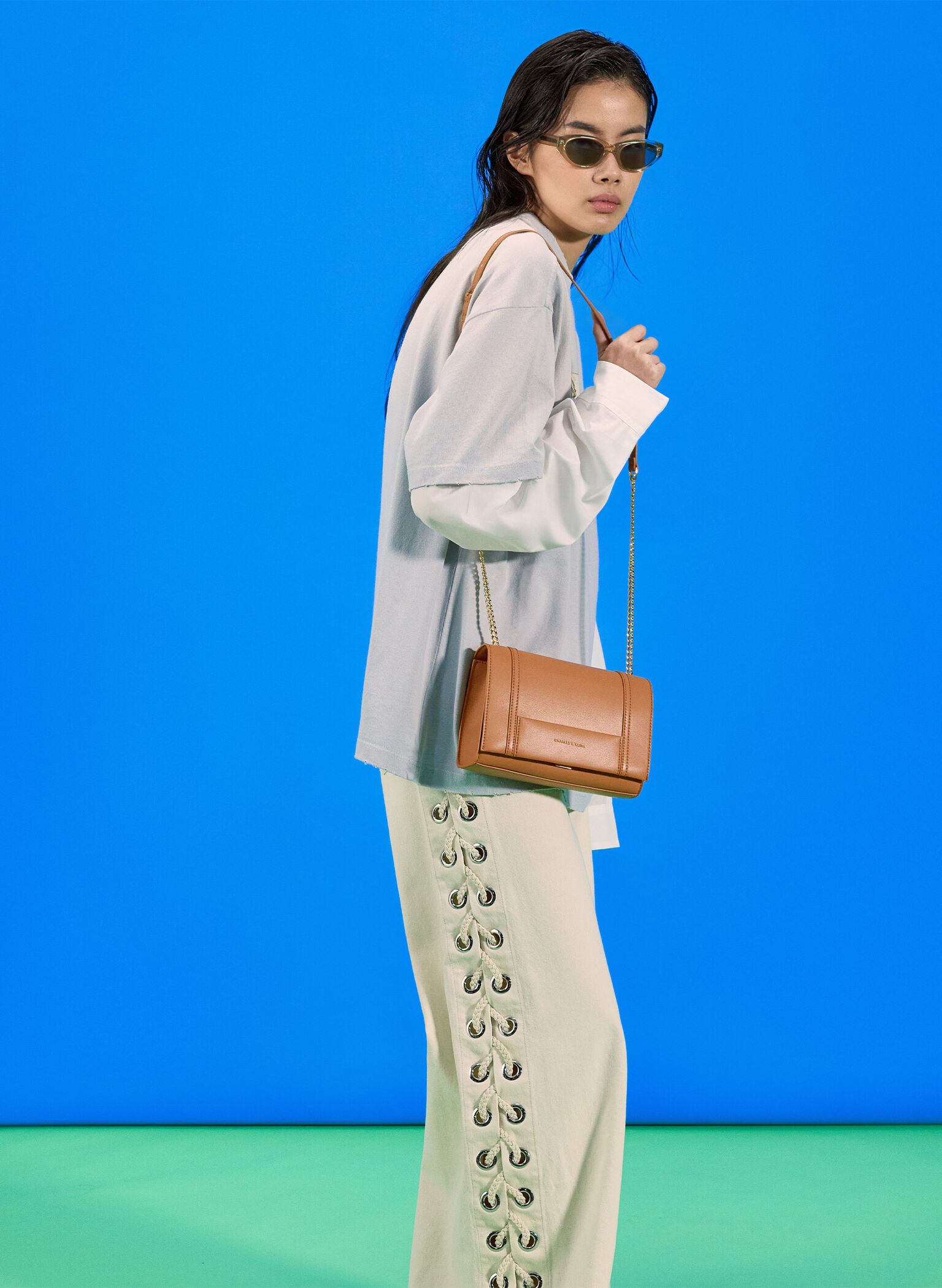 Shalia Chain-Strap Shoulder Bag, Russet Brown, hi-res