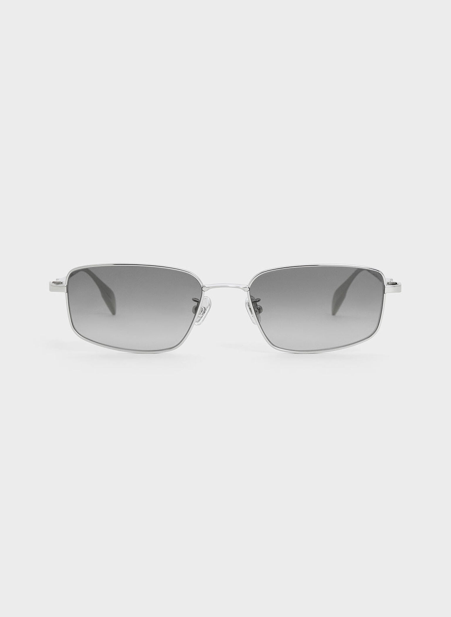 Inara Metallic-Rim Sunglasses, Silver, hi-res
