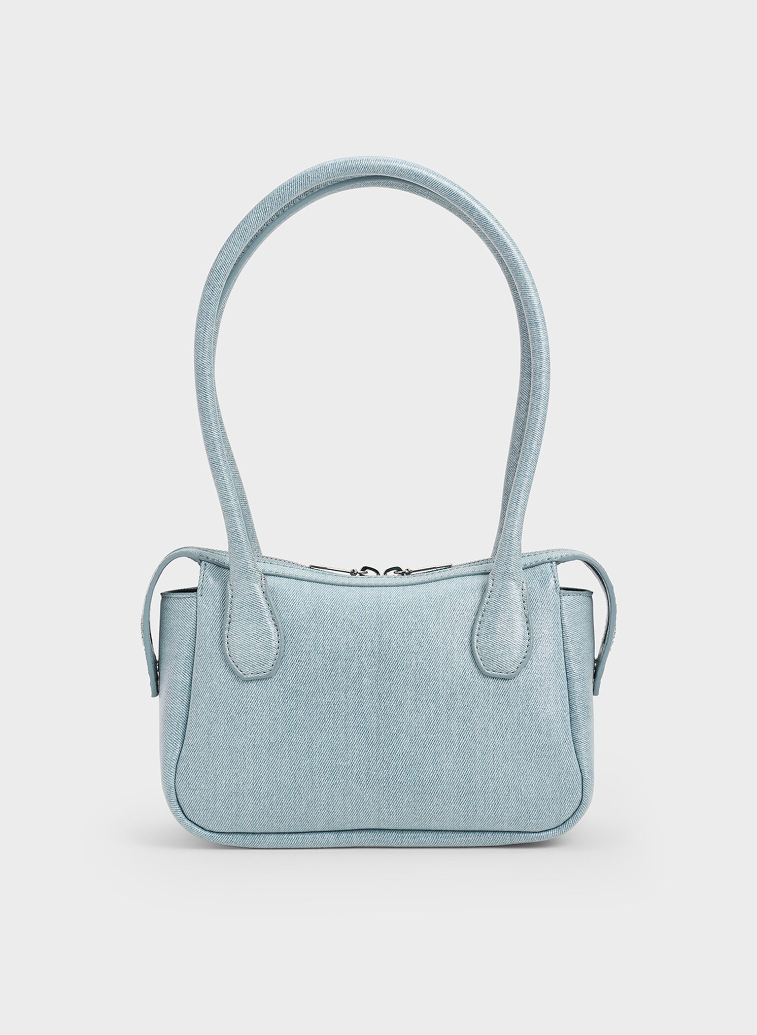 Bosie Denim Elongated Top Handle Bag, Denim Blue, hi-res