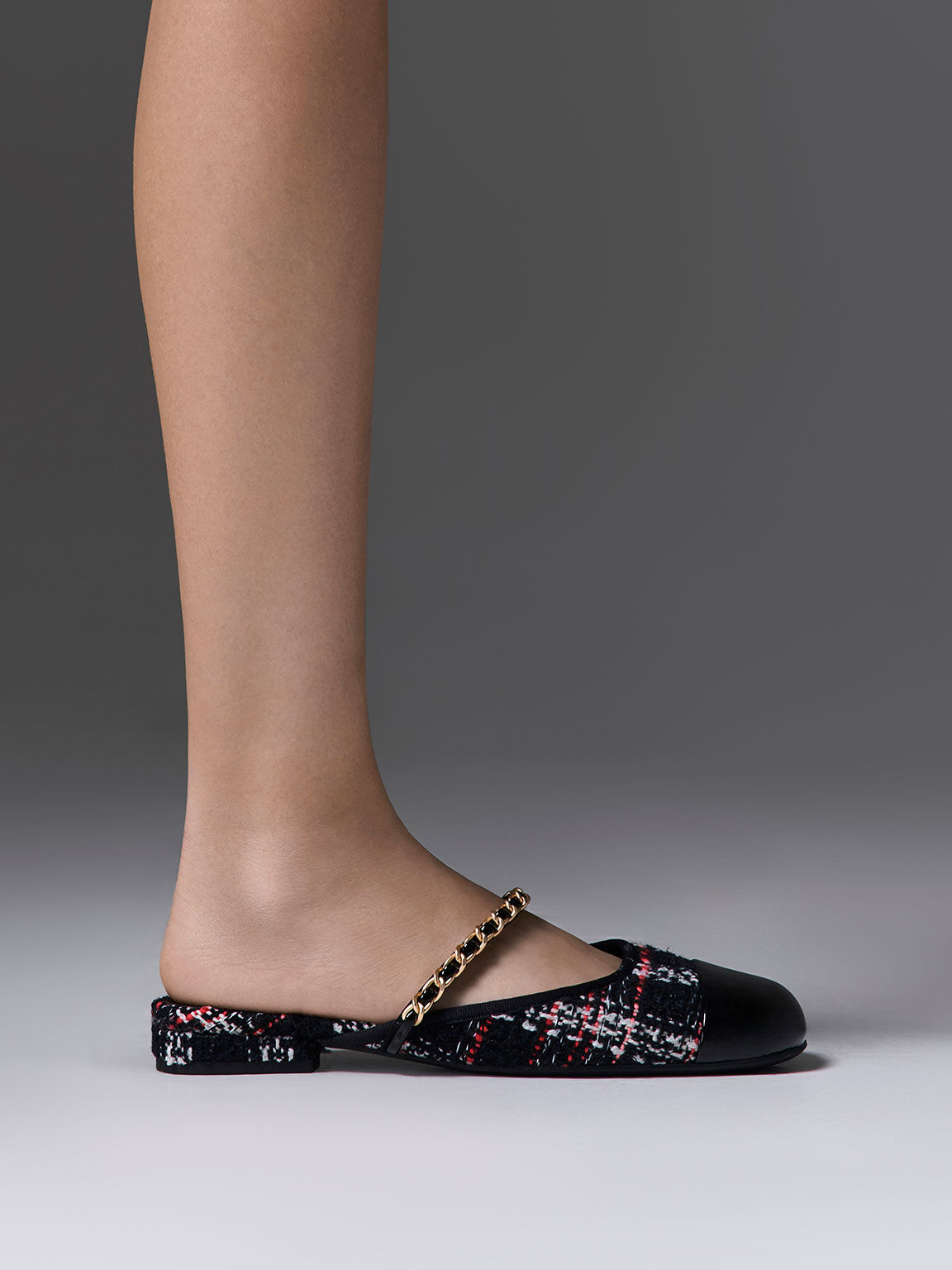 Black multi strap mules sale