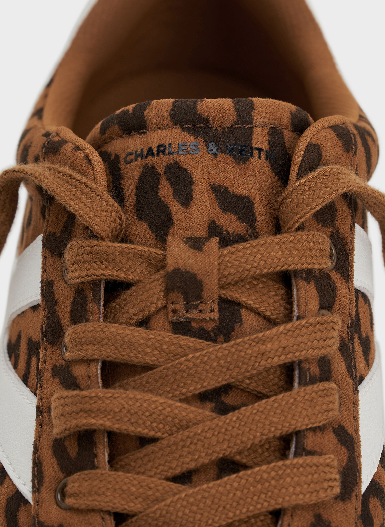 Faux Suede Leopard-Print Low-Top Sneakers, Animal Print Brown, hi-res