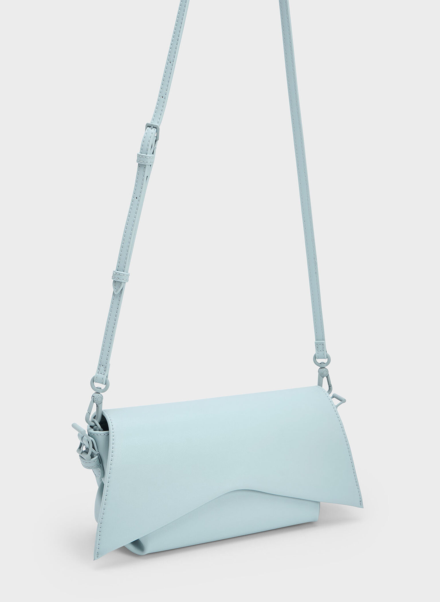 Boaz Geometric Front Flap Bag, Blue, hi-res