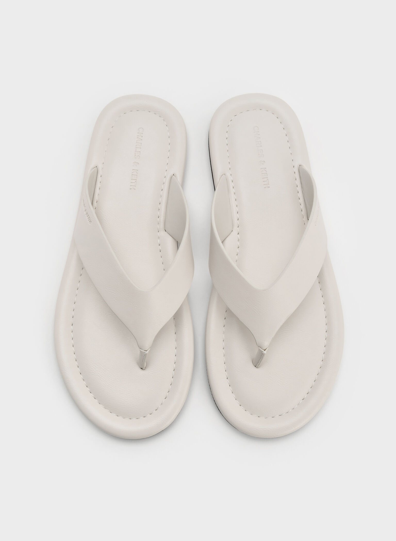 Trinah Thong Sandals, White, hi-res