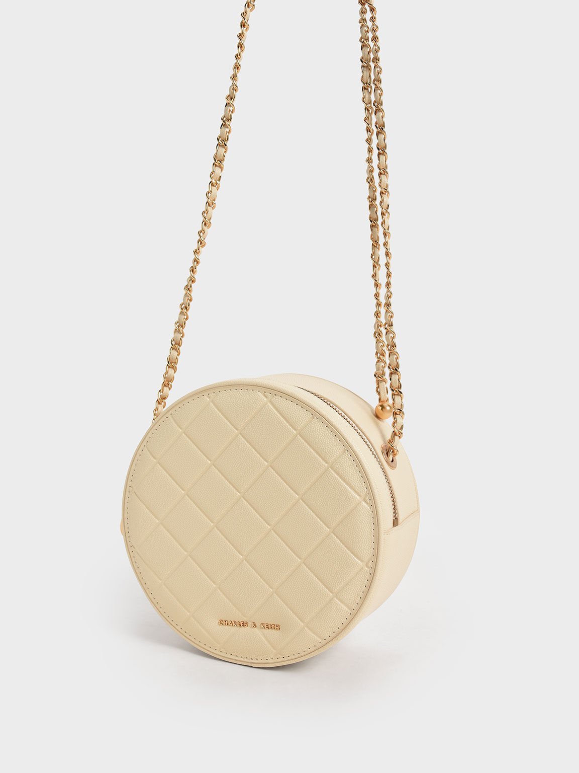 Charles & keith circular buckle crossbody outlet