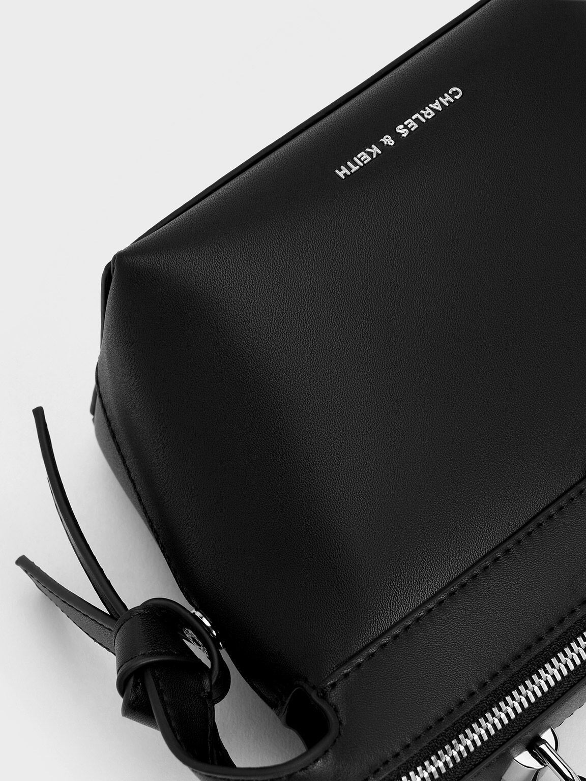 Aurelie Knotted Top Handle Bag Noir