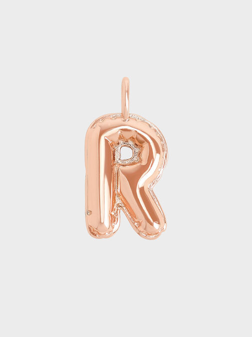 Alphabet 'R' Charm, Rose Gold, hi-res