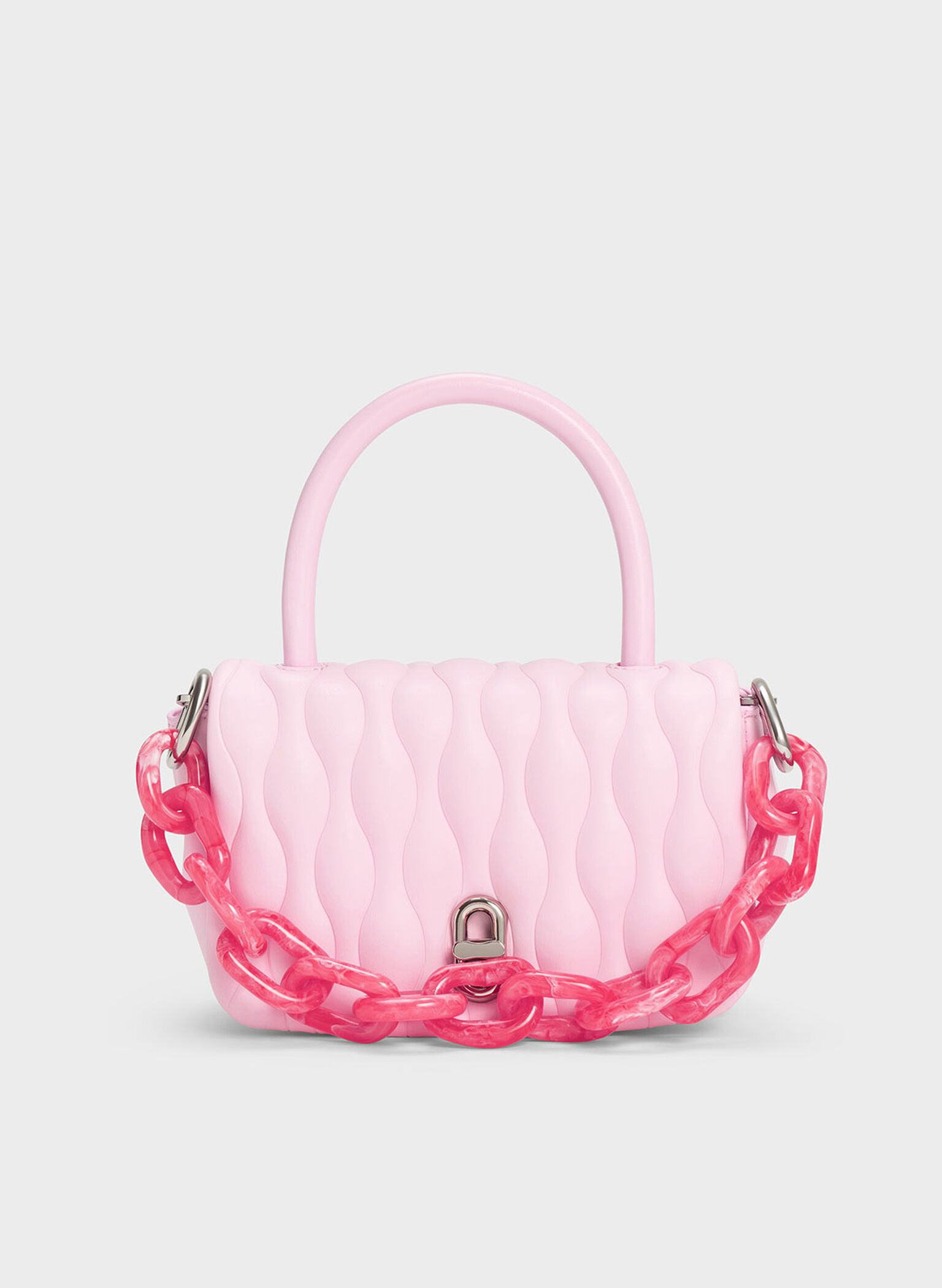 Iva Boxy Top Handle Bag, Pink, hi-res