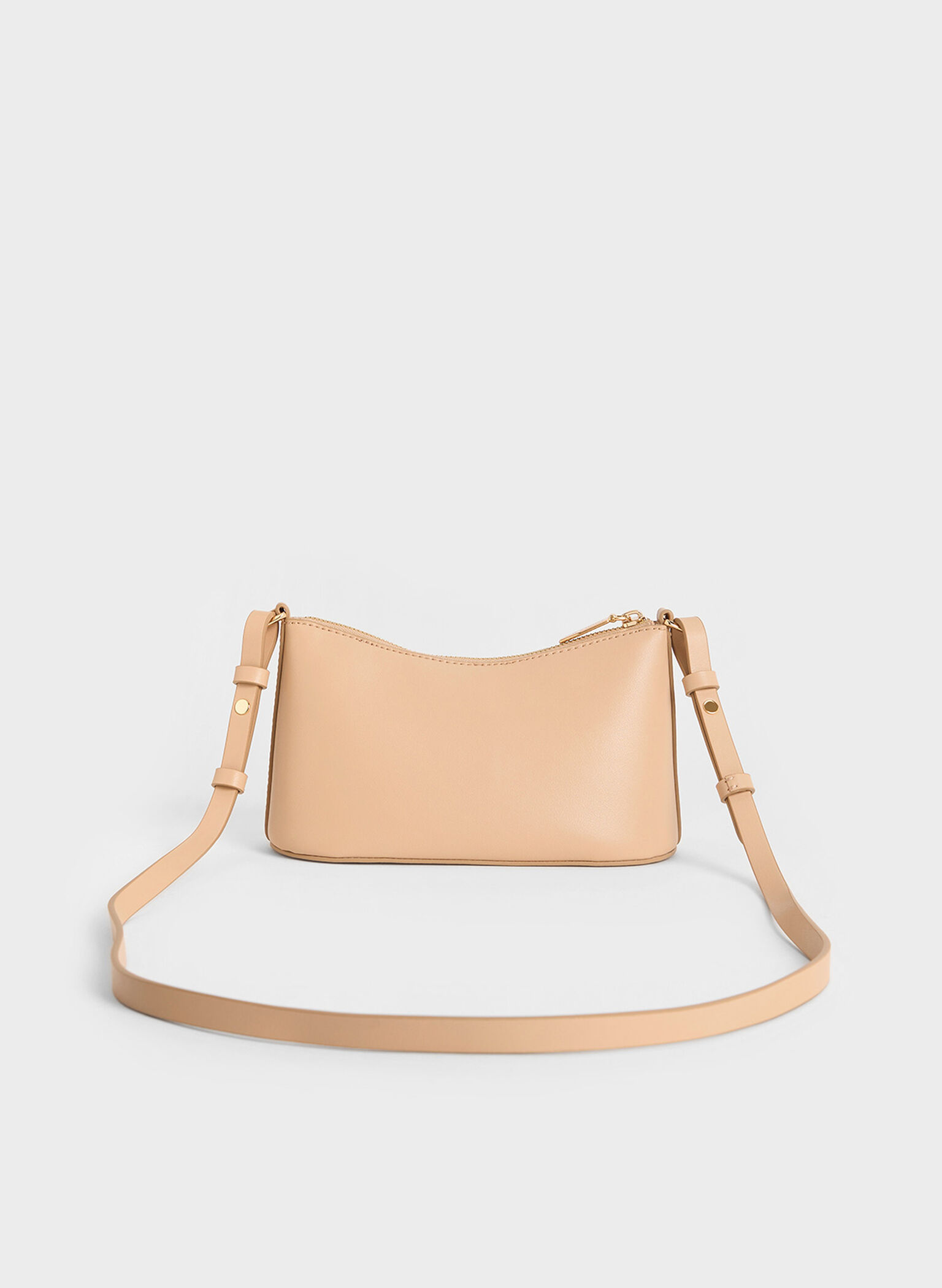 Robyn Elongated Chain-Handle Bag, Beige, hi-res