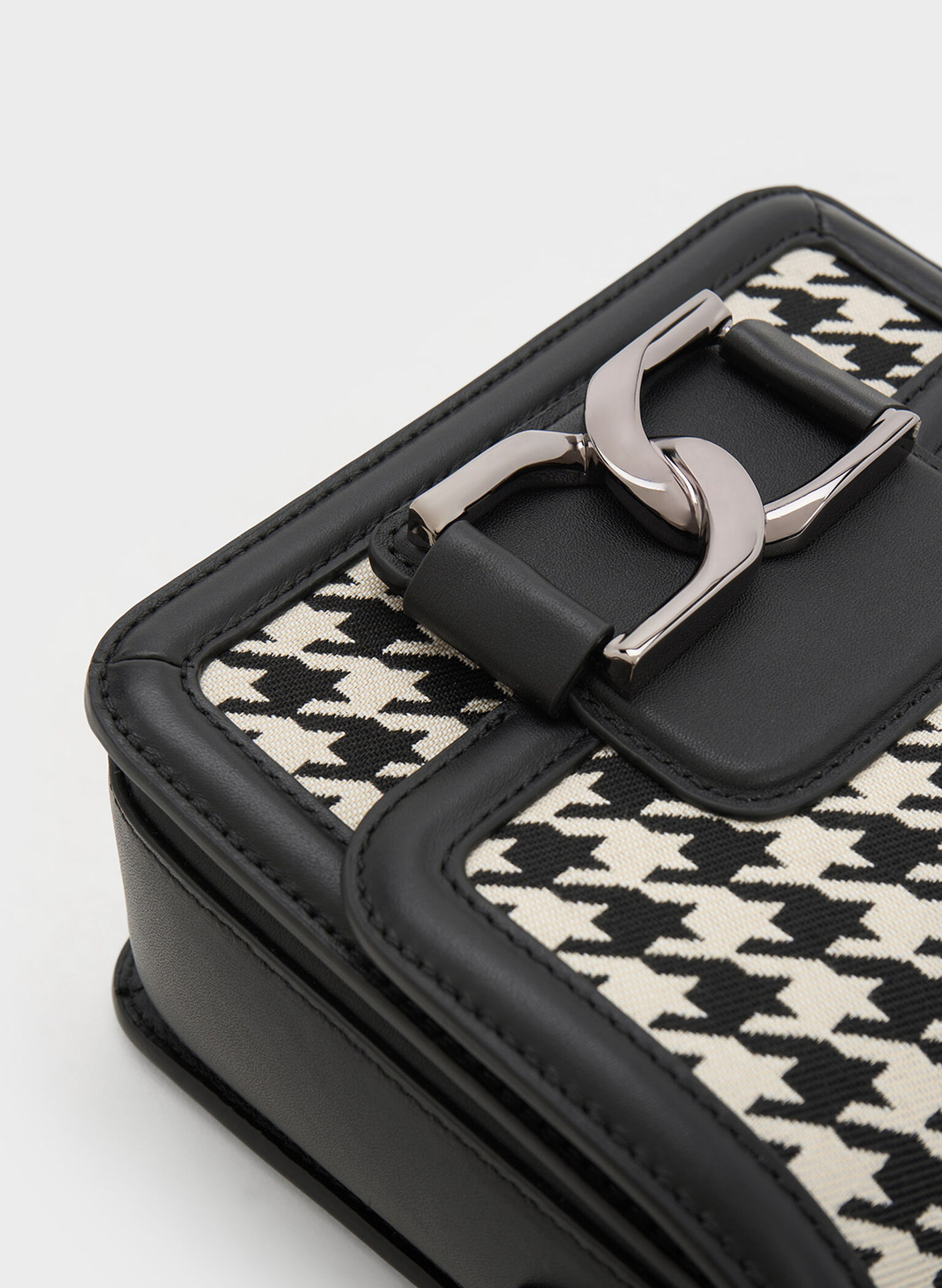 Gabine Houndstooth Leather Crossbody Bag, Multi, hi-res