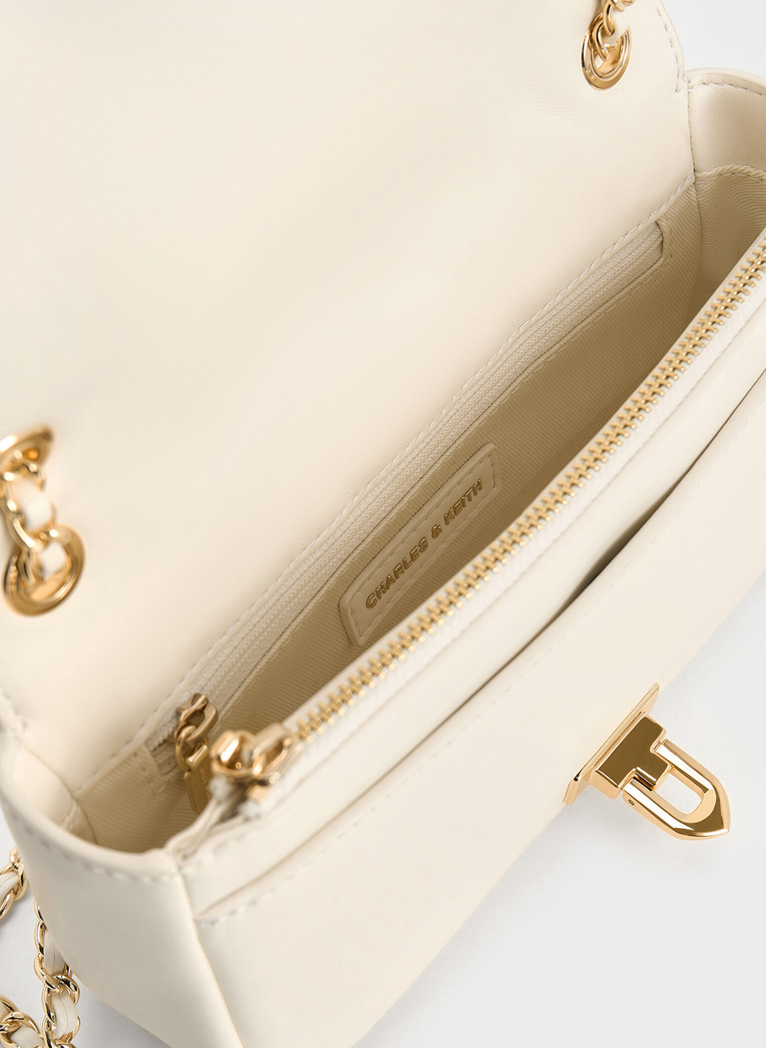 Arwen Diamond-Quilt Shoulder Bag, Cream, hi-res