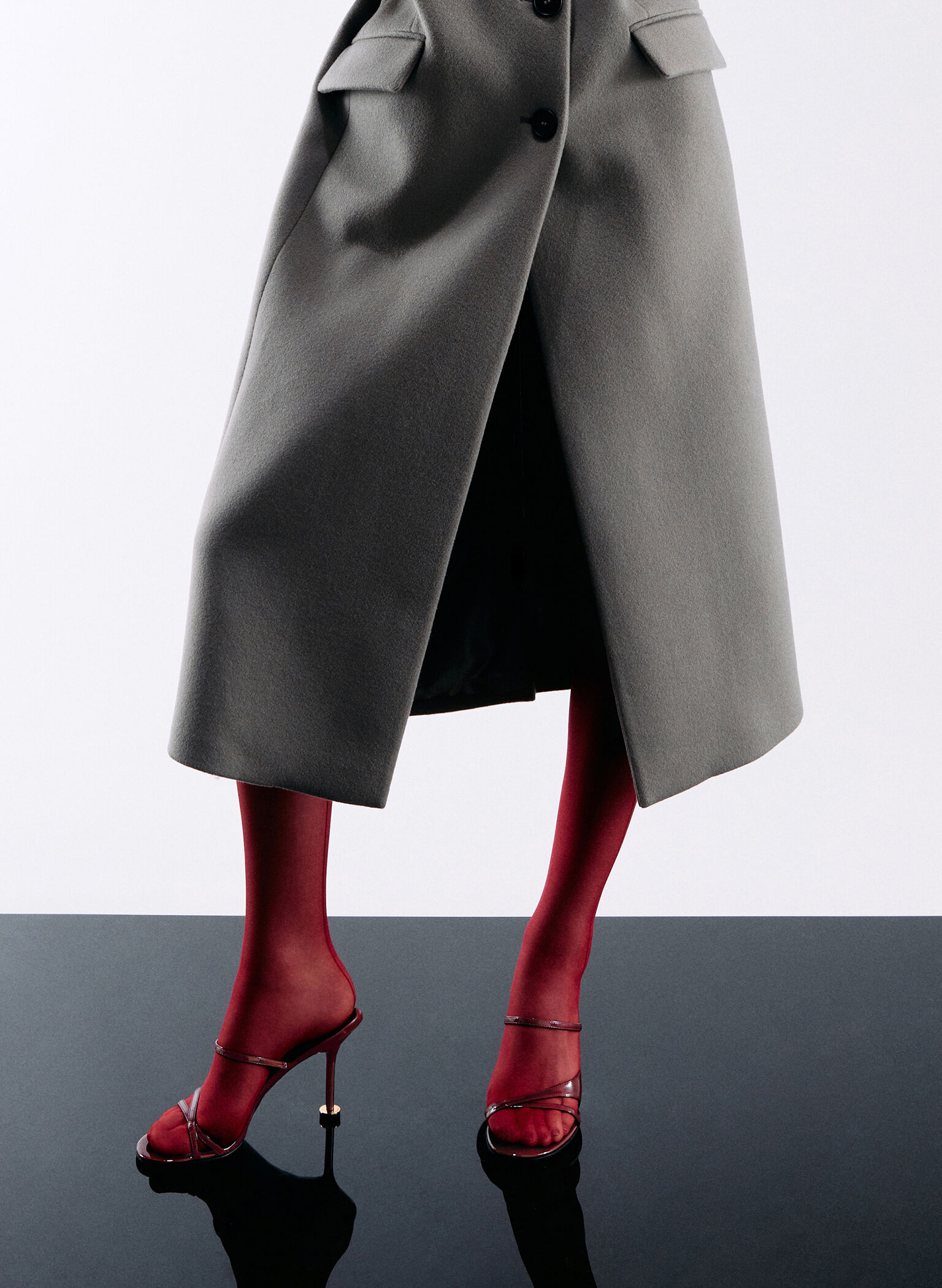 Wynn Patent Crossover Sculptural-Heel Strappy Mules, Red, hi-res