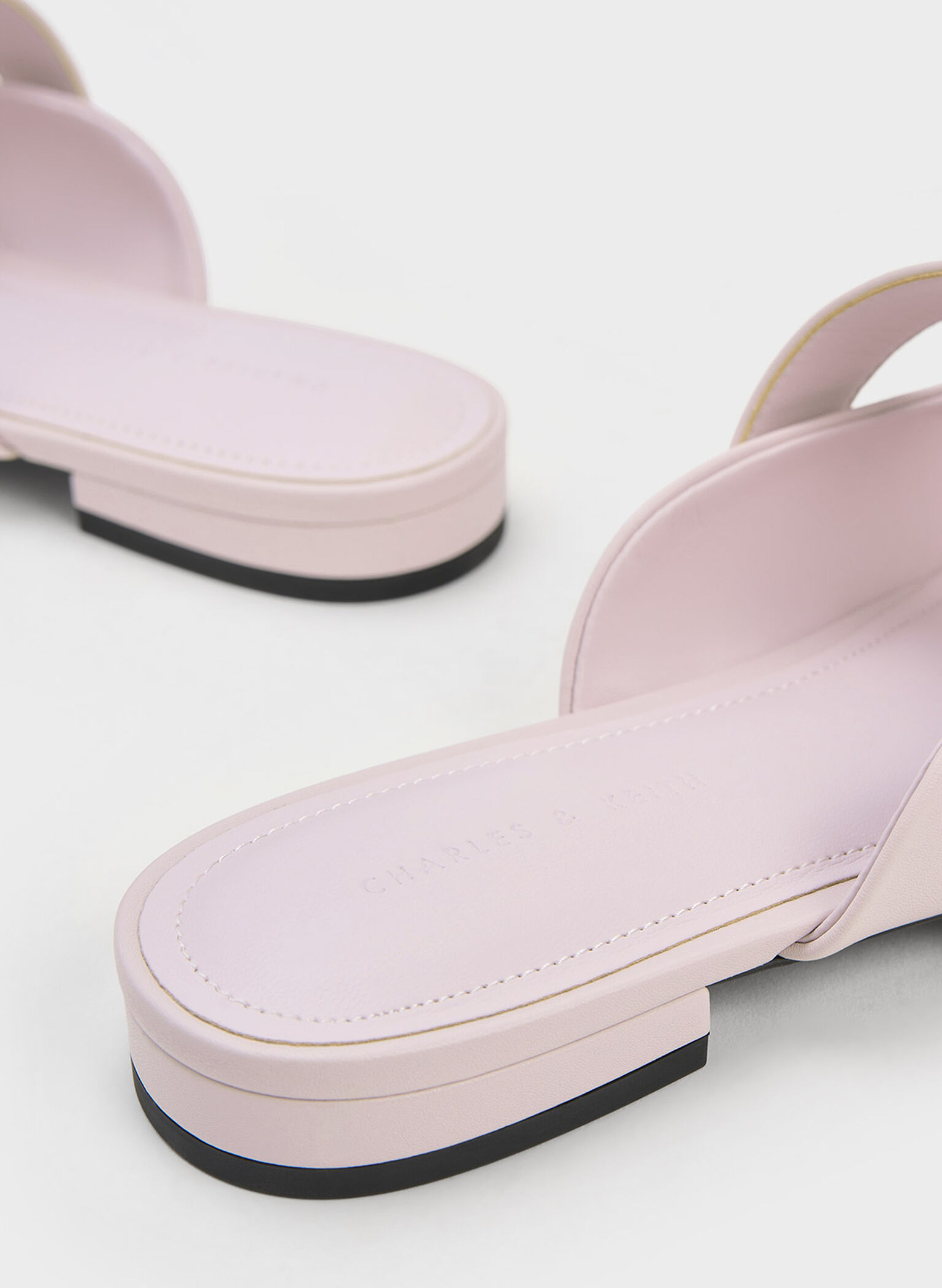 Patent Pearl Buckle Mary Jane Mules, Lilac, hi-res