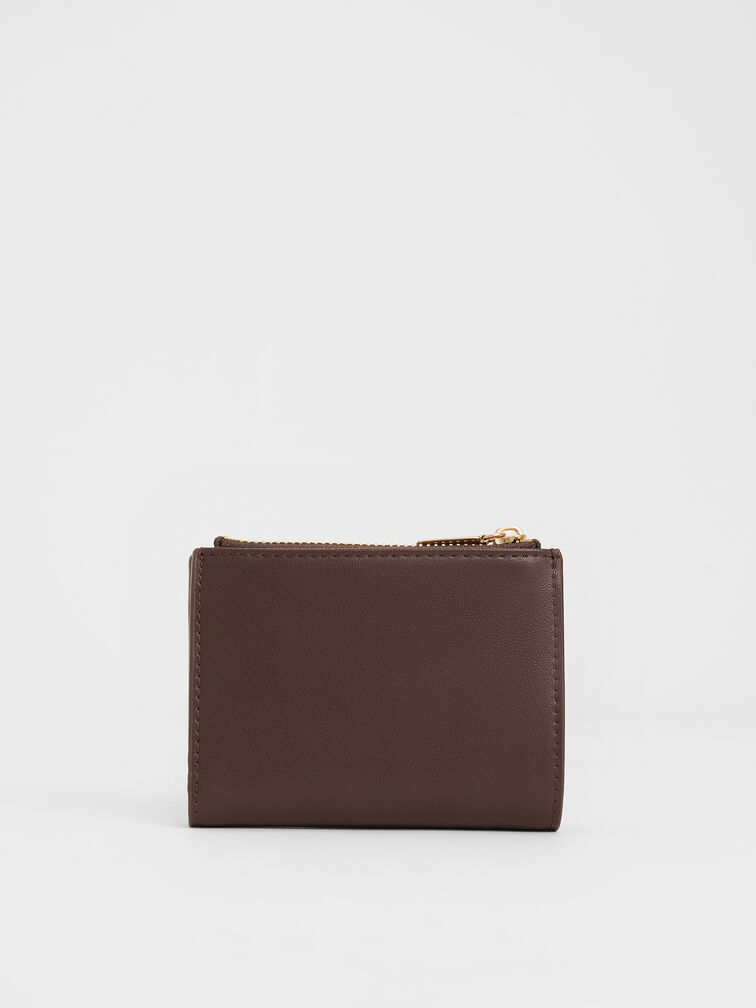 Midori Geometric Top-Zip Wallet, Espresso Brown, hi-res