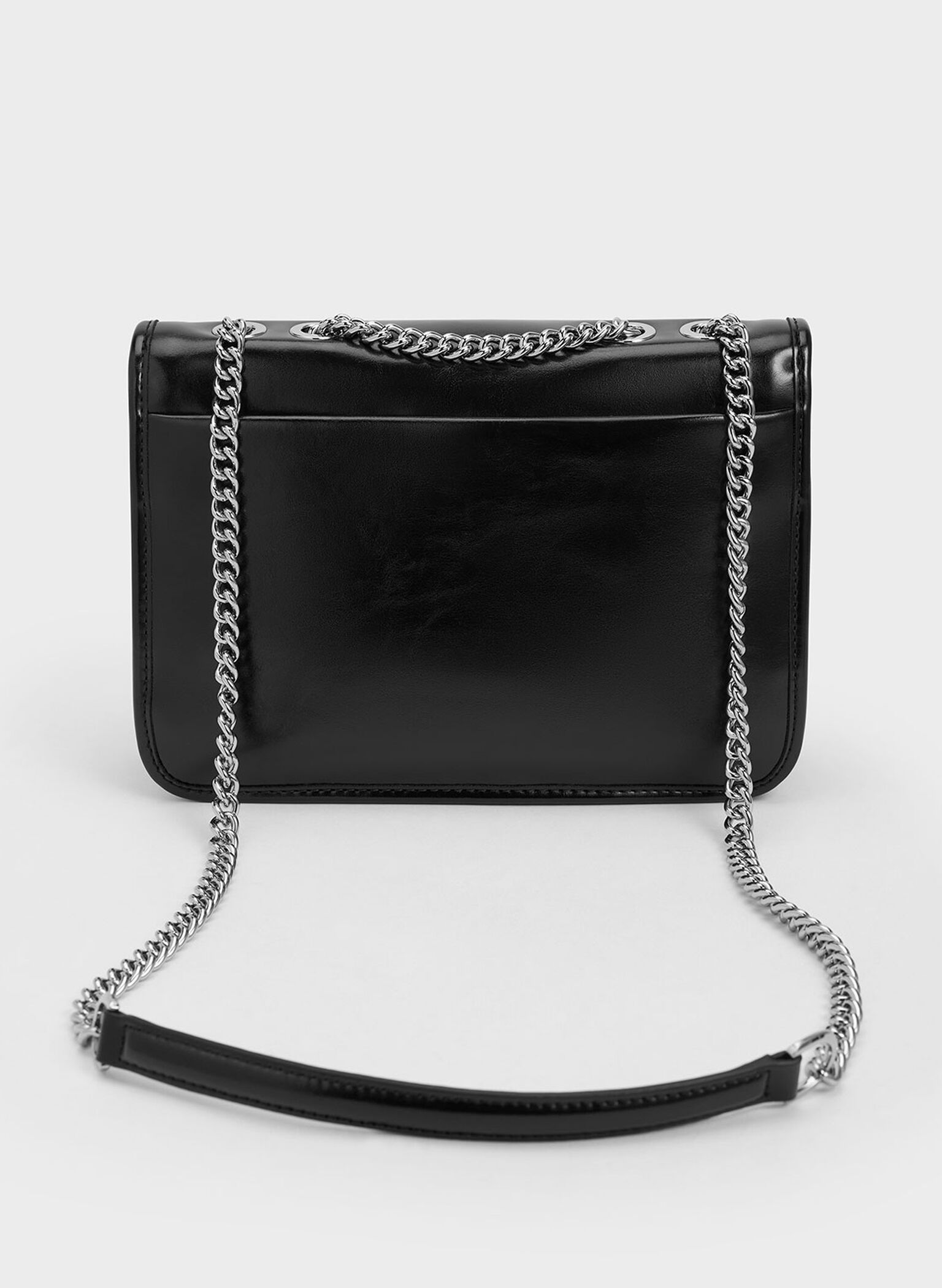 Neva Chain-Strap Shoulder Bag, Noir, hi-res