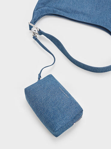 Lumen Denim Slouchy Hobo Bag, Denim Blue, hi-res