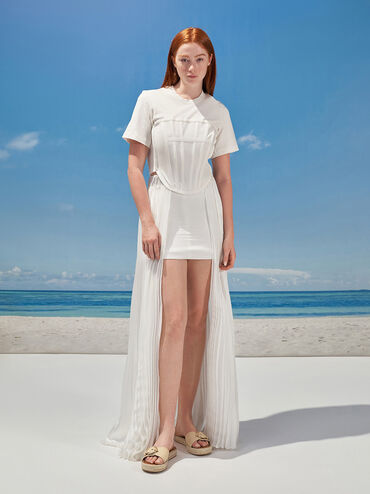 Woven Buckled Espadrille Sandals, Sand, hi-res