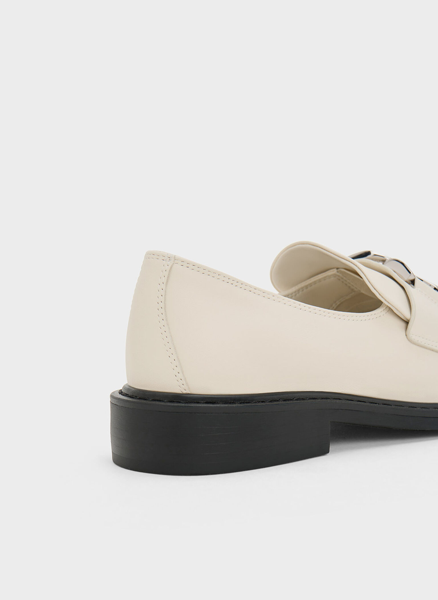 Gabine Leather Loafers, Chalk, hi-res