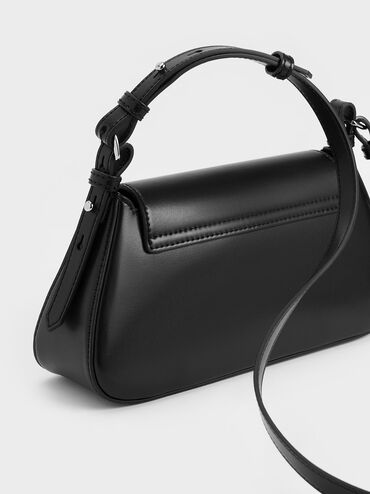 Olivia Trapeze Shoulder Bag, Noir, hi-res