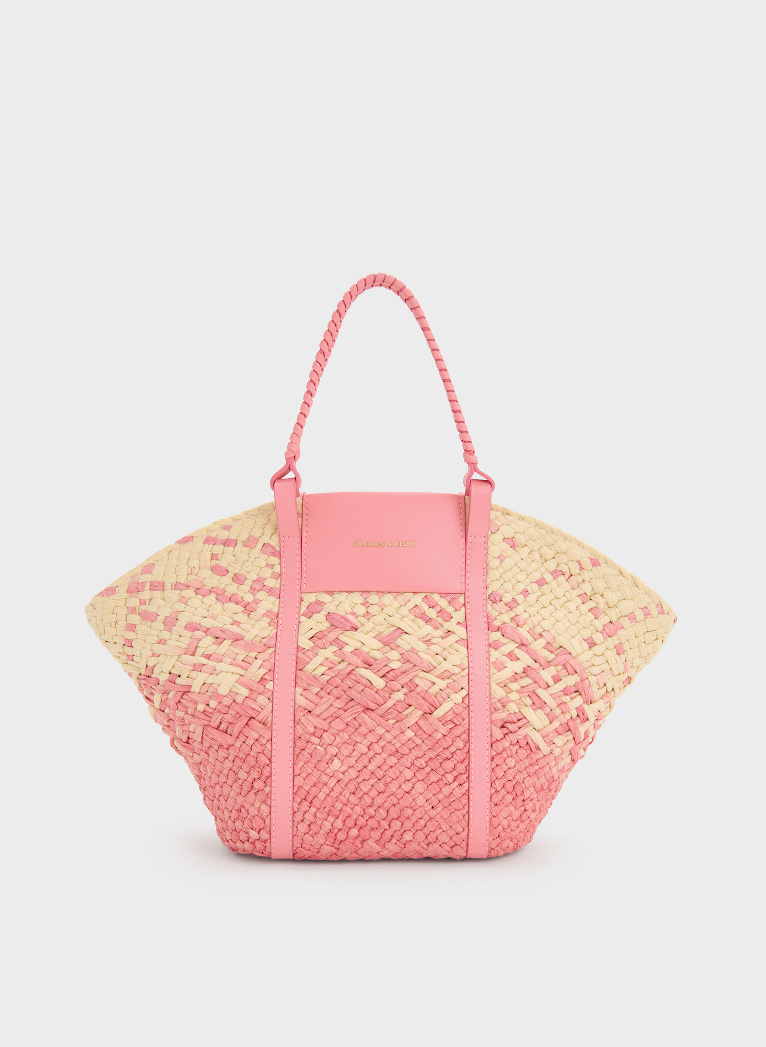 Shalia Raffia Basket Bag, Guava Pink, hi-res