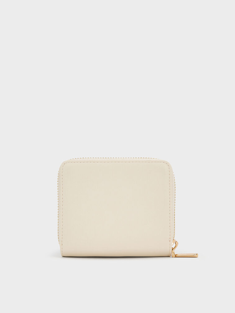 Finley Zip-Around Small Wallet, Cream, hi-res
