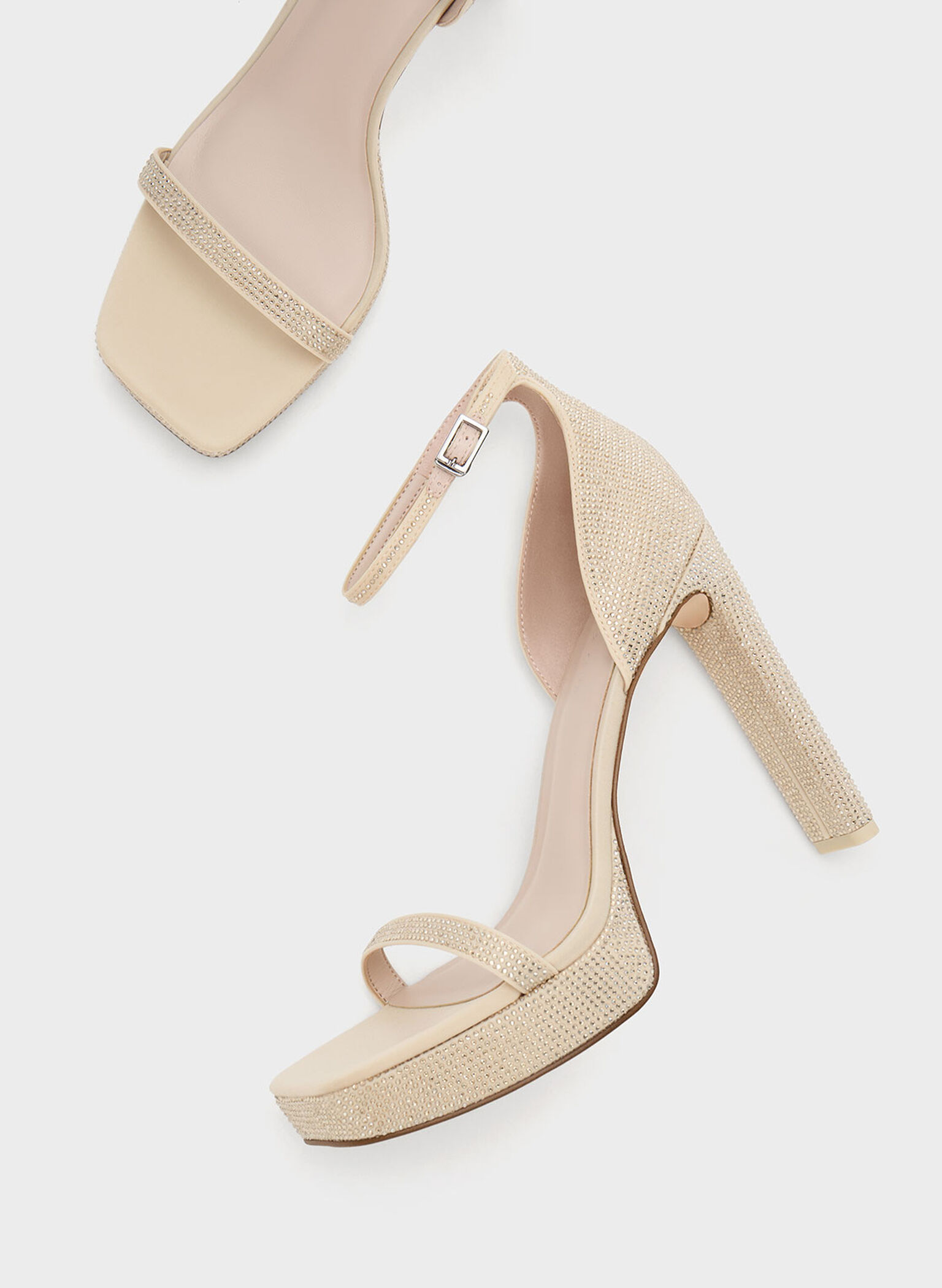 Crystal Ankle-Strap Platform Sandals, Nude, hi-res