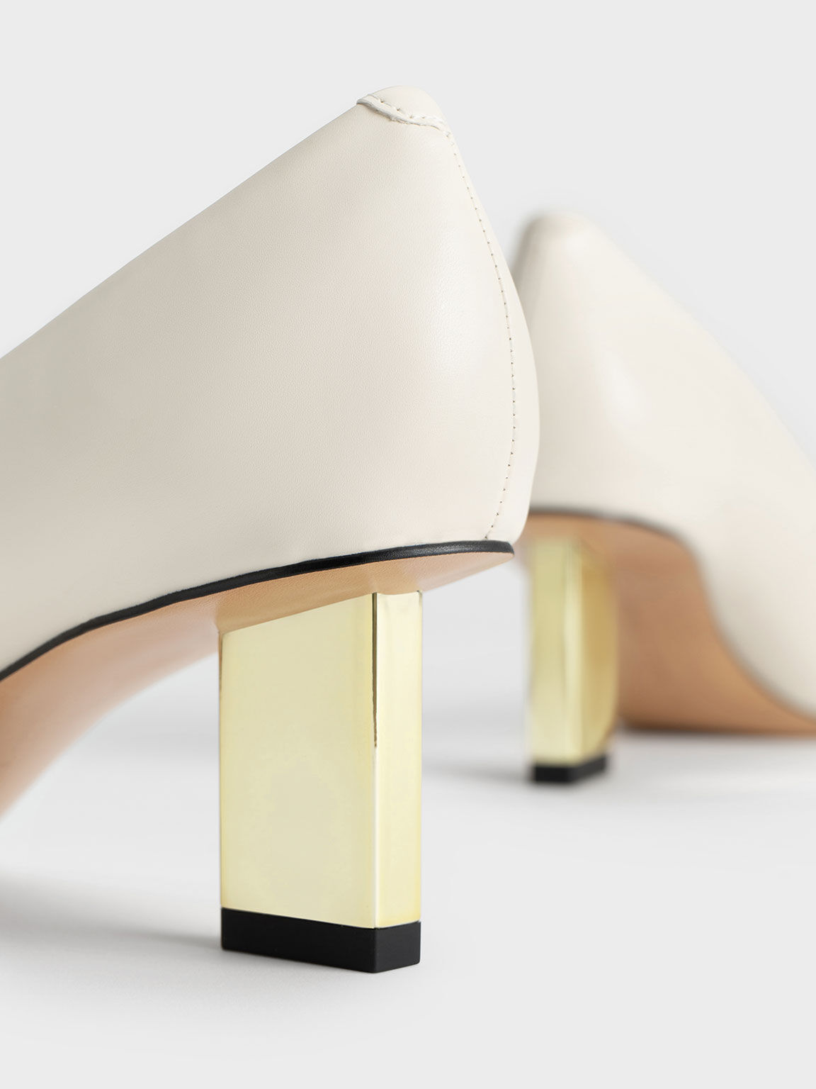 Metallic block heel pump online