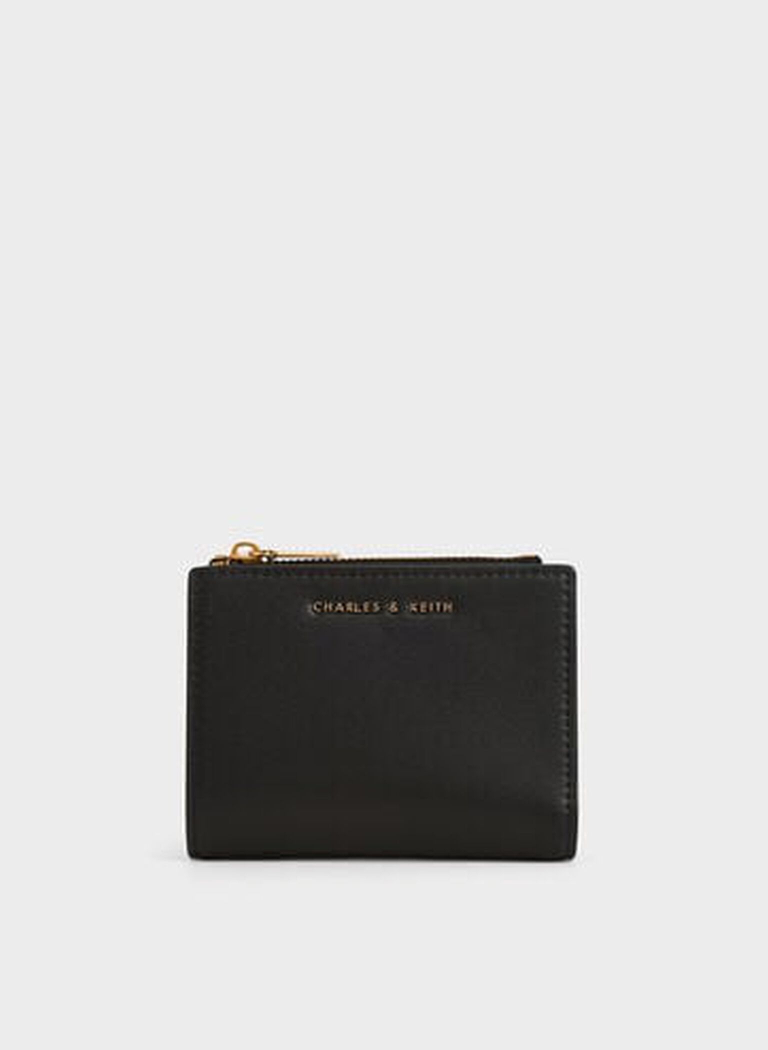 Harmonee Top Zip Small Wallet, Black, hi-res