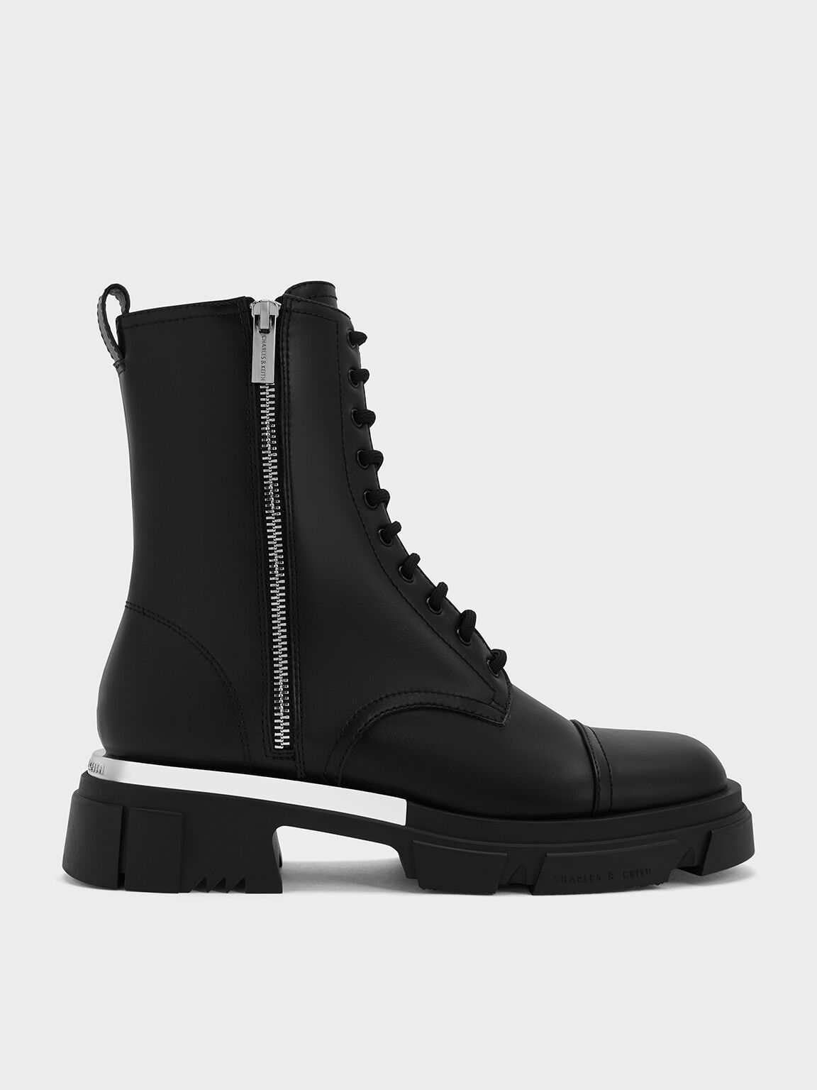 Black Dakota Lace Up Boots CHARLES KEITH UK
