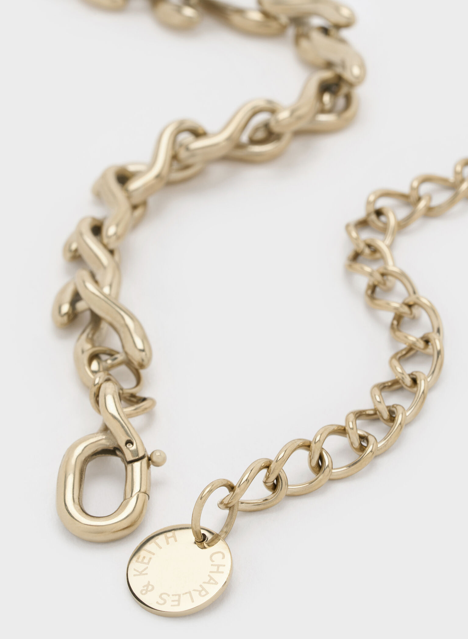 Kris Chain-Link Choker Necklace, Gold, hi-res