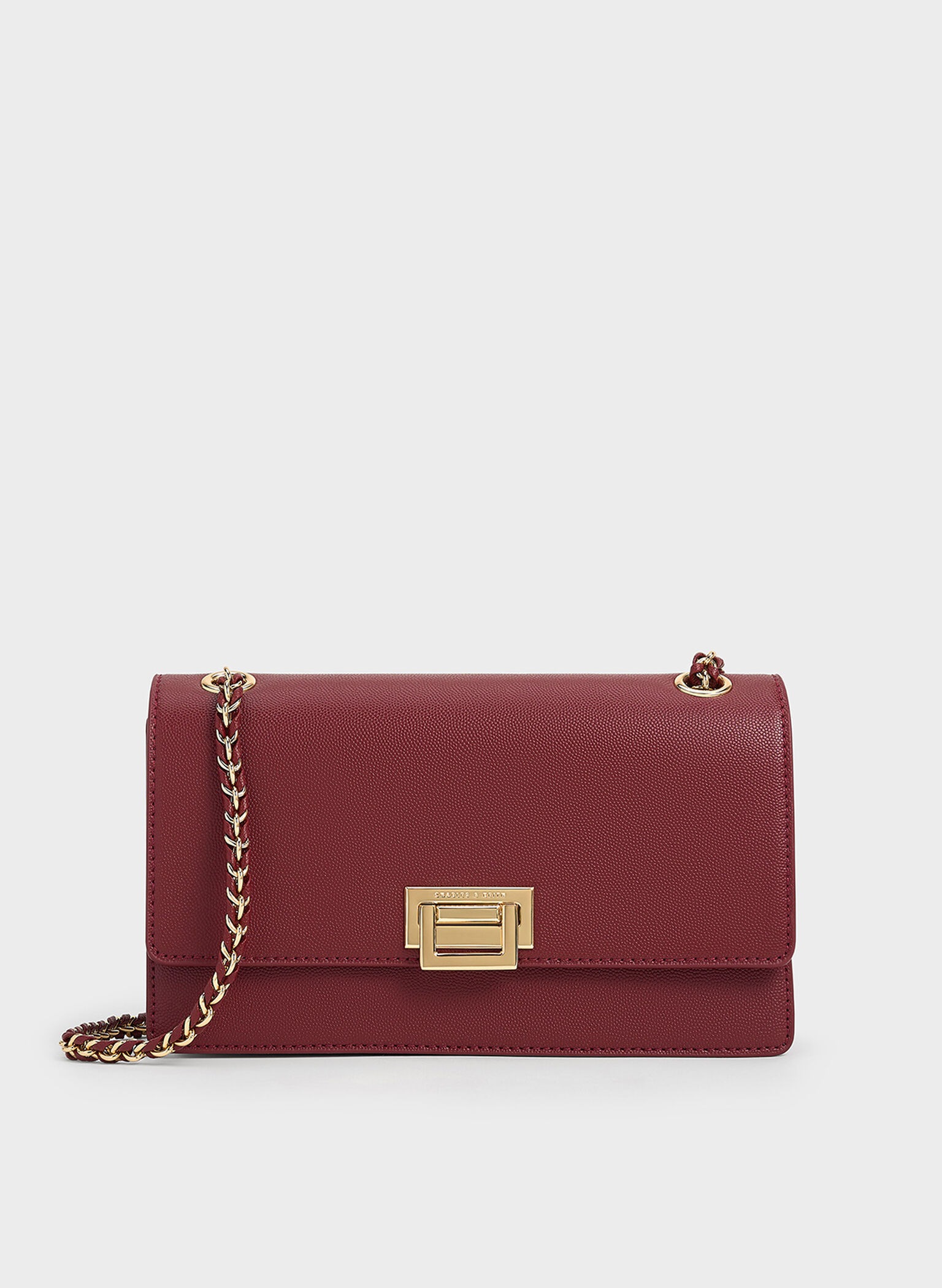 Everline Braided-Strap Shoulder Bag, Burgundy, hi-res