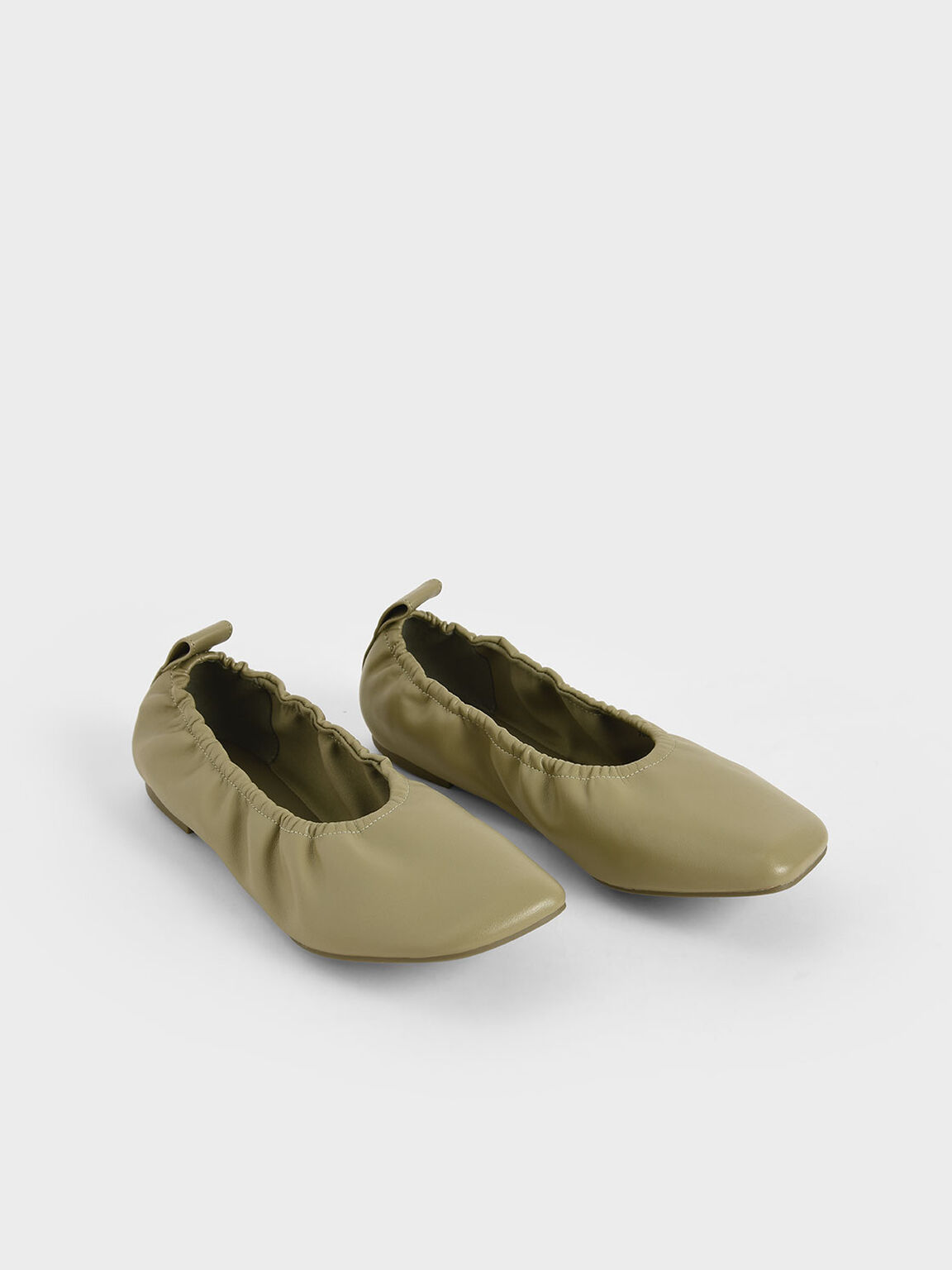 ruched ballet flats
