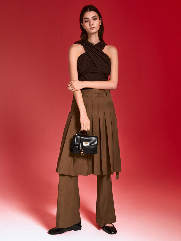 Mini Kerry Chain-Handle Crossbody Bag, Black, hi-res
