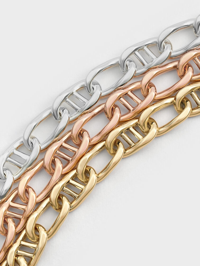 Nyra Mixed-Link Chain Bracelet, Rose Gold, hi-res