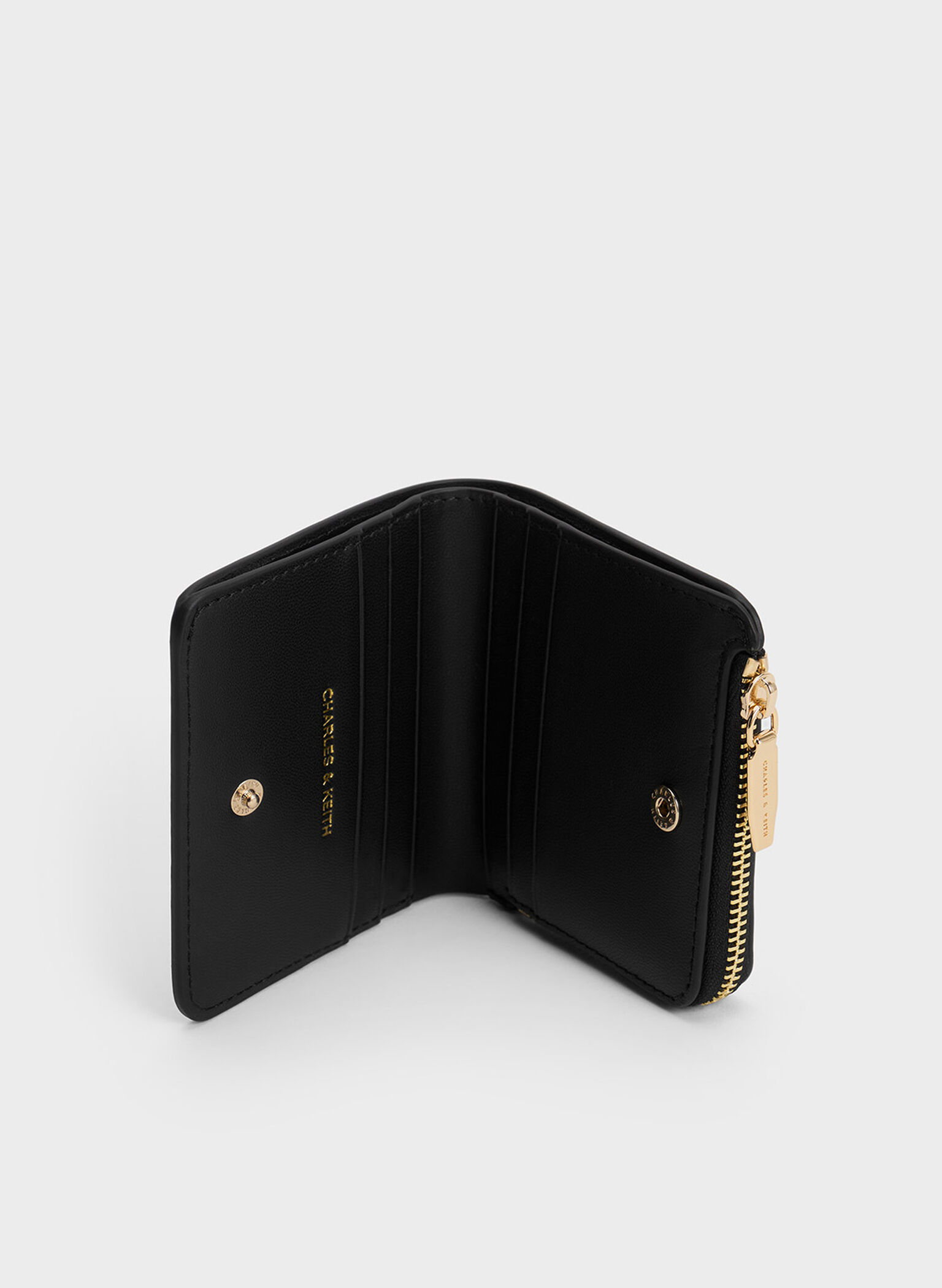 Keely Top Zip Small Wallet, Black, hi-res