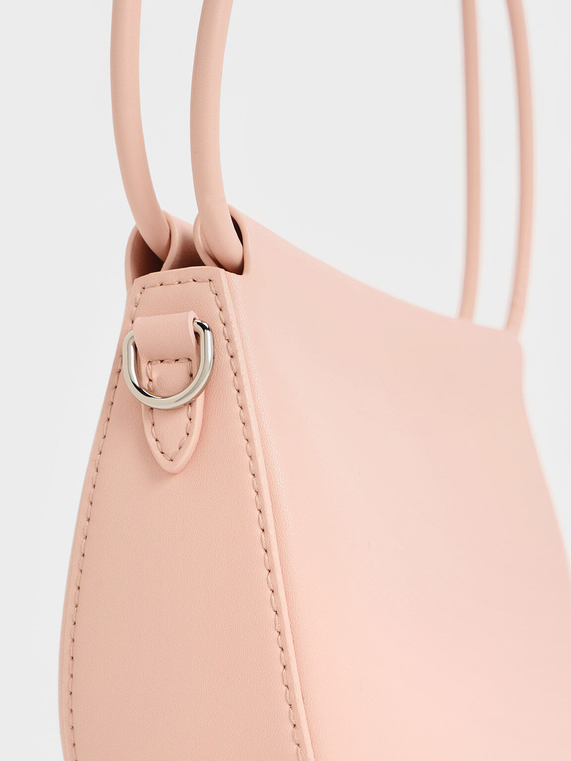 Elora Curved Top Handle Bag Pink