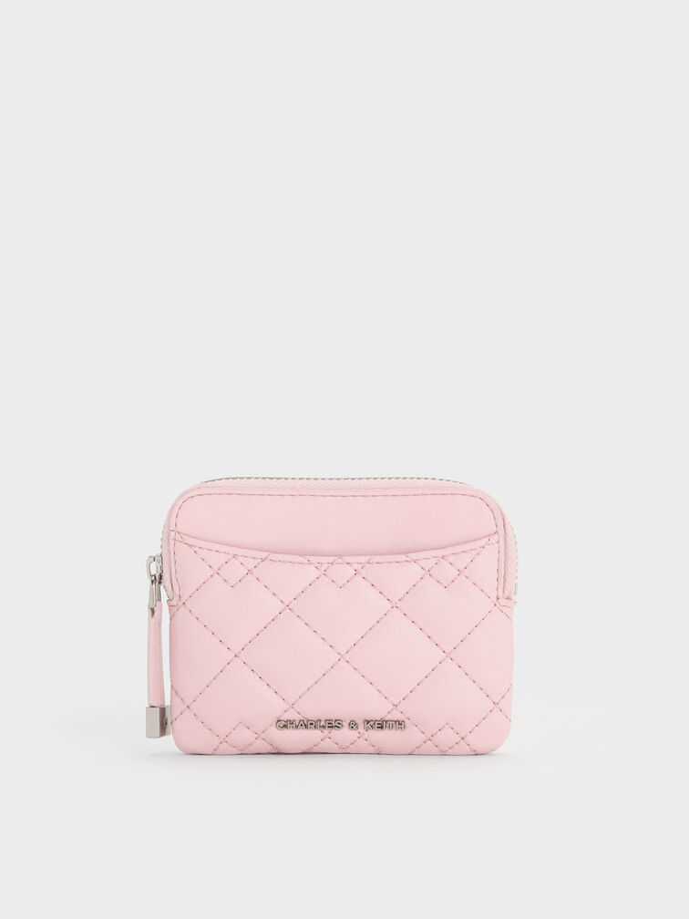 Duo Quilted Card Holder, Cotton Candy Pink, hi-res