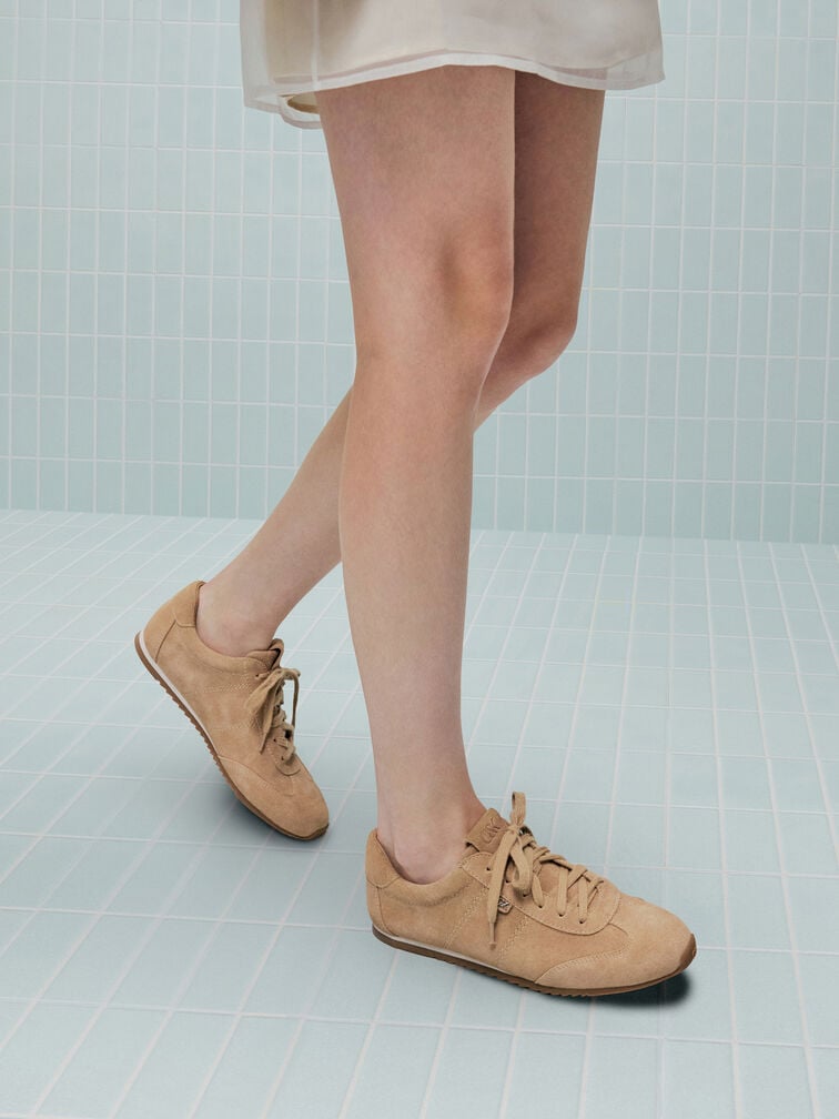 Jace Suede Sneakers, Beige, hi-res