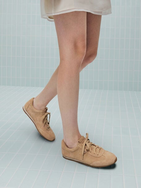 Jace Suede Sneakers, Beige, hi-res