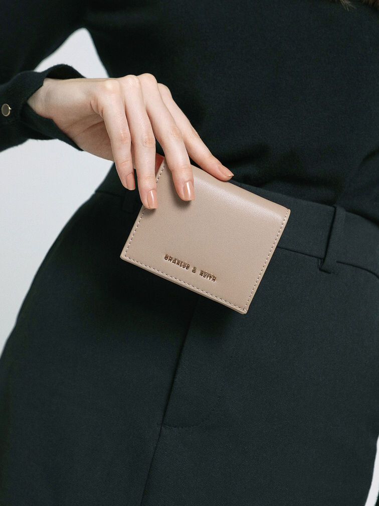 Daisy Bi-Fold Small Wallet, Sand, hi-res