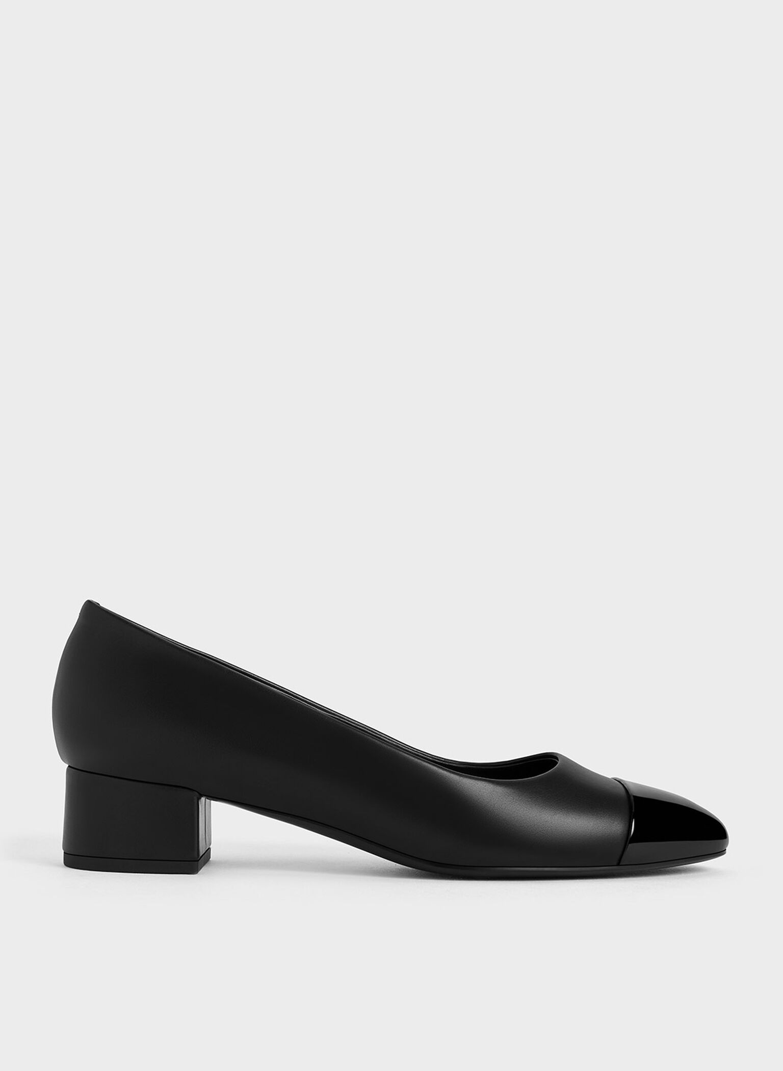 Kleo Patent Contrast Cap-Toe Pumps, Black, hi-res