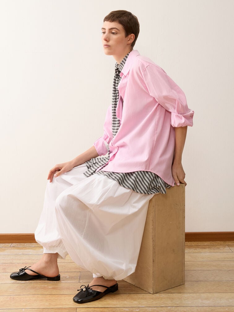 Pearl-Accent Bow Flat Mules, Black Box, hi-res