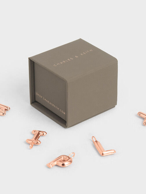 Alphabet 'D' Charm, Rose Gold, hi-res