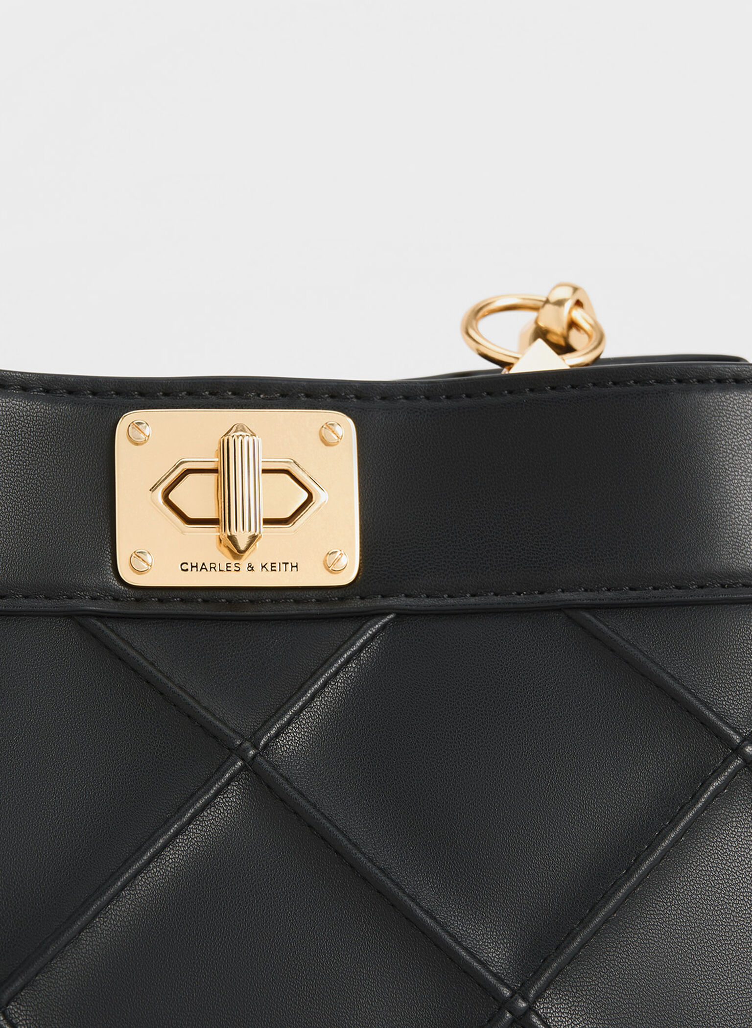 Eleni Quilted Top Handle Bag, Black, hi-res