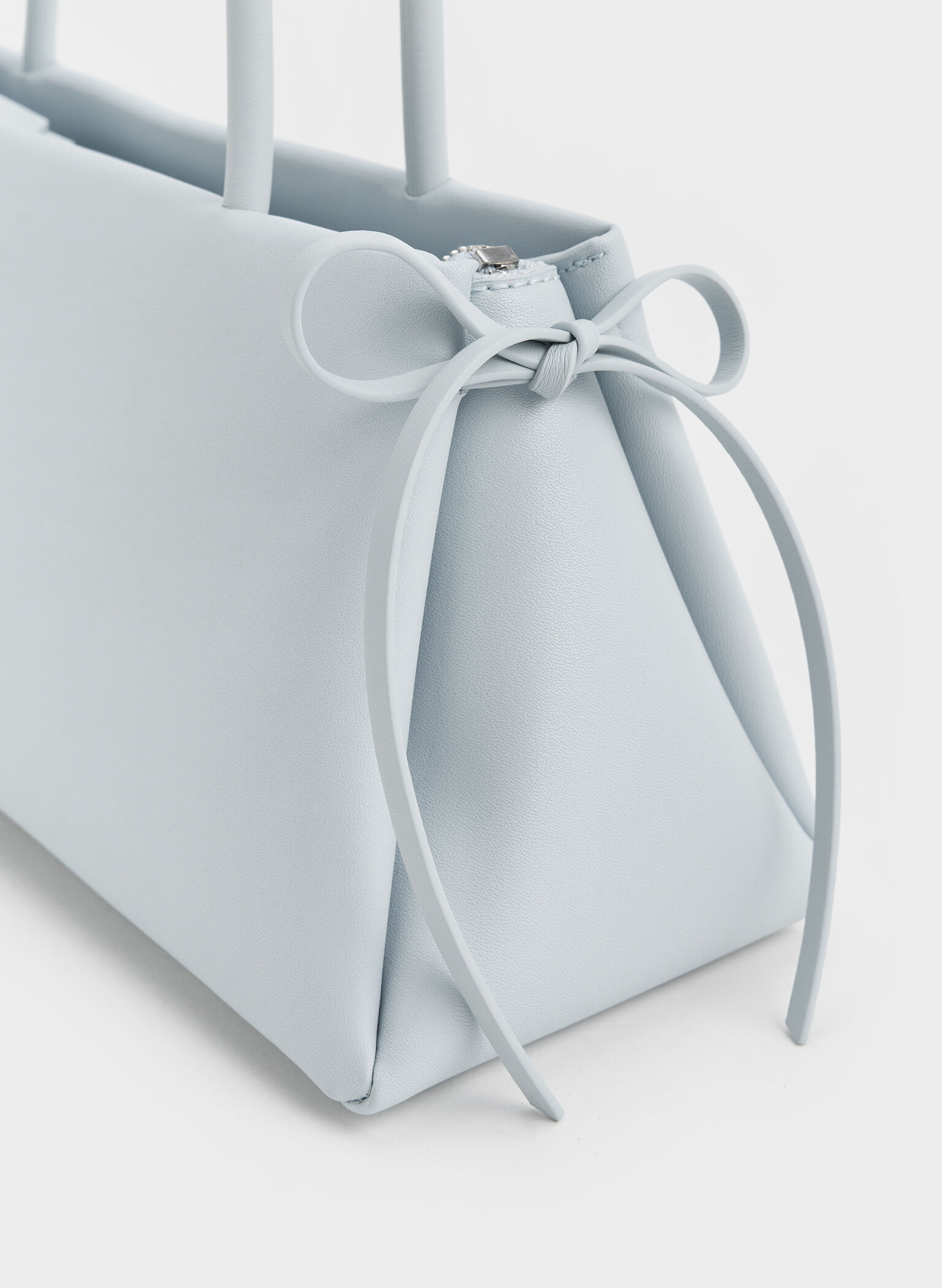 Hazel Bow Elongated Trapeze Shoulder Bag, Sea Salt Blue, hi-res