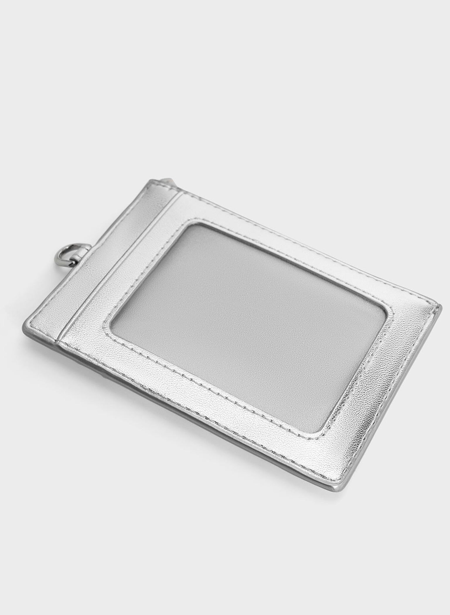 Wisteria Quilted Braided-Strap Card Holder, Silver, hi-res