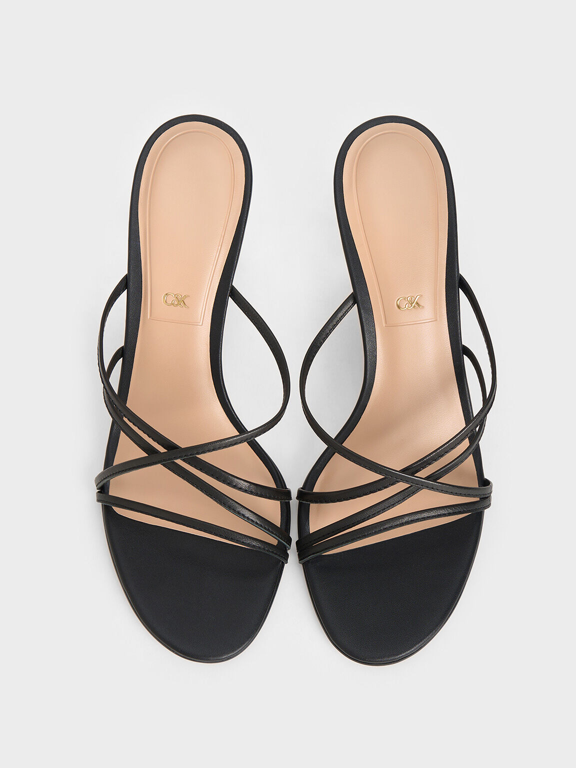 Strappy black mules 2025