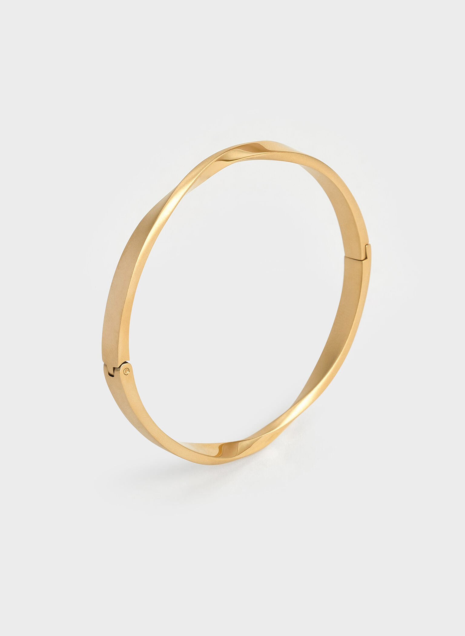 Lena Twist Bangle, Gold, hi-res